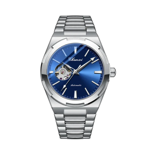 Montre Homme Open Heart Bleu