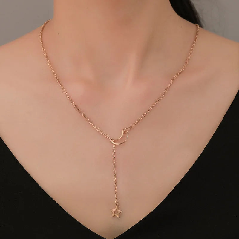 Collier Céleste Étoile et Lune