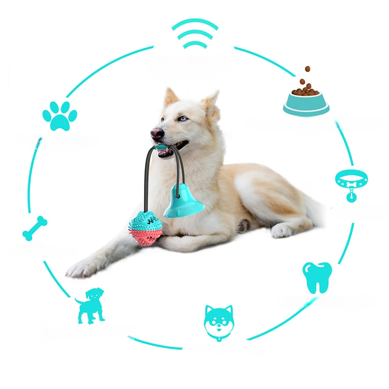 Jouet Interactif de Morsure avec Ventouse pour Chiens