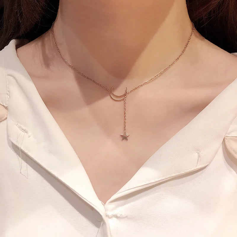 Collier Céleste Étoile et Lune